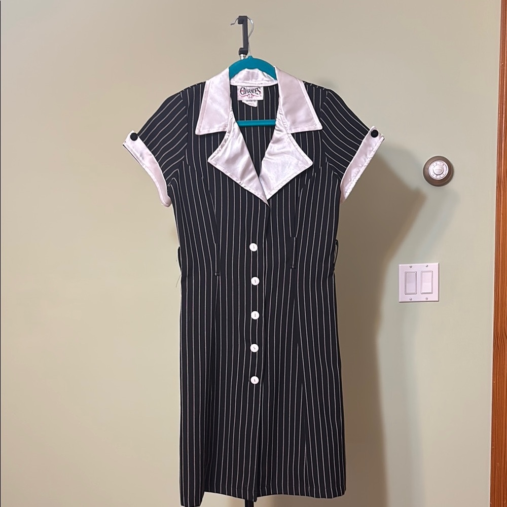 SOLD Pinstripe Vintage Costume (Gangster Moll Dress)